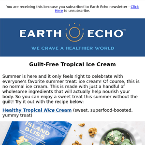 Guilt free tropical ice cream recipe