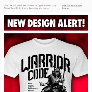 💪 NEW Warrior Code Design Is Live 20% Sale!
