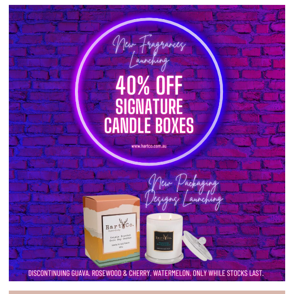 Hurry! We've Nearly SOLD OUT! 40% OFF Signature Candle Range
