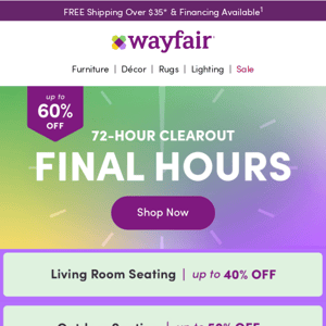 ❌ 72-HOUR CLEAROUT ❌ FINAL HOURS ❌