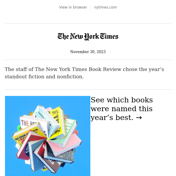 The 10 Best Books of 2023 - The New York Times