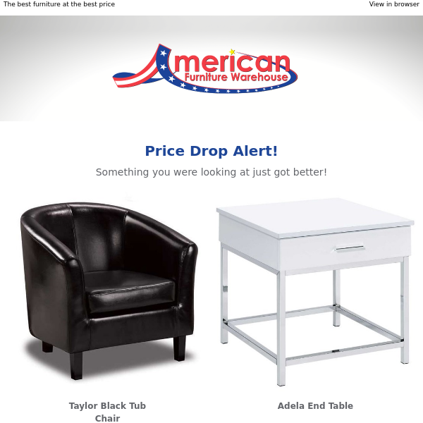 Price Drop Alert: Taylor Black Tub Chair has a new, lower price.