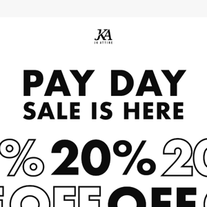 PAYDAY 20% ALL ITEMS!!