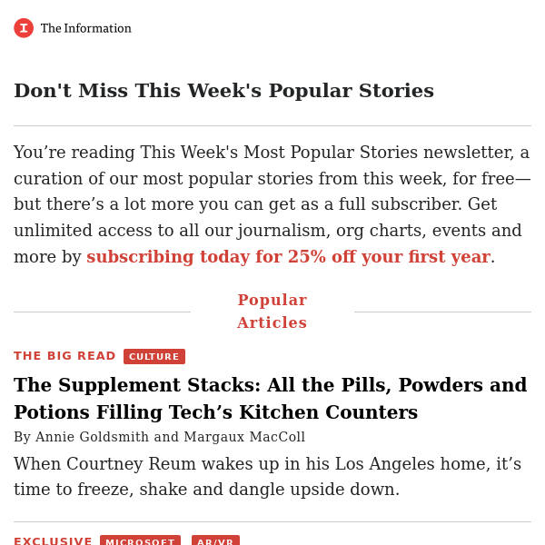 This Week's Most Popular Stories