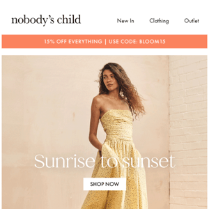 15% off sun-kissed NC styles