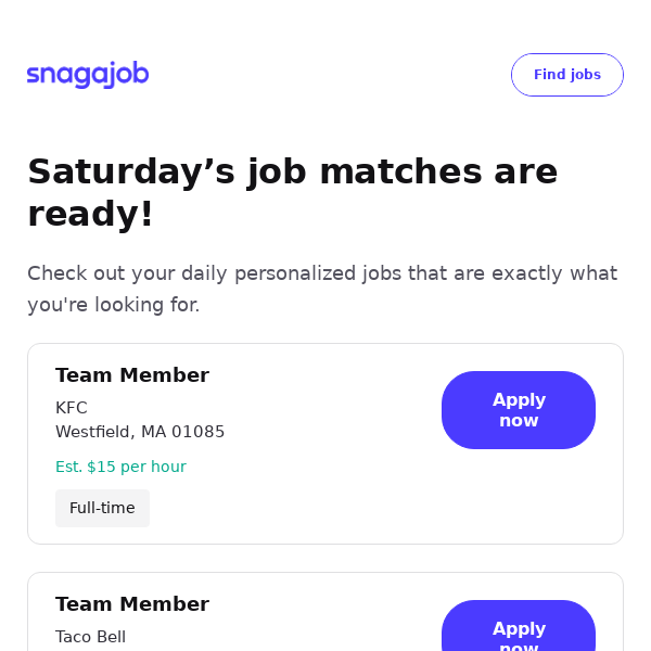 Personalized job matches for March 9, 2024