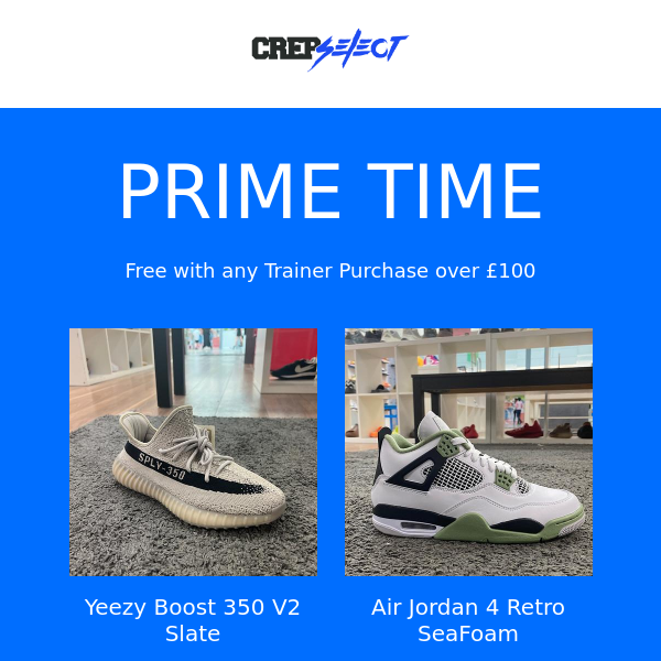 Prime Time, the drinks available here, FREE with any trainer purchase