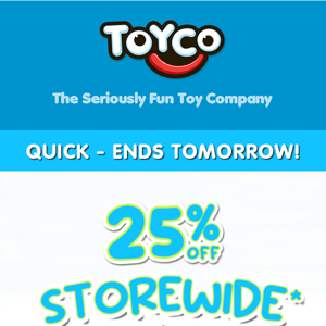 🚨 REMINDER: 25-50% Off Outdoor Toys 🛴