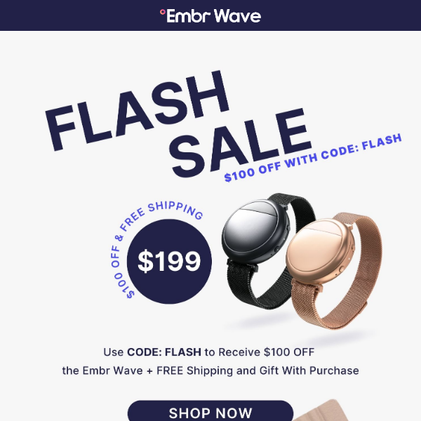 Limited time offer: $100 off Embr Wave! Don't miss out! 💸