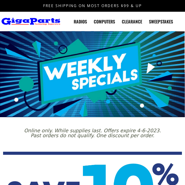 Weekly Deals at GigaParts