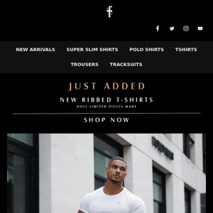 JUST ADDED → NEW RIBBED T-SHIRTS 🚀