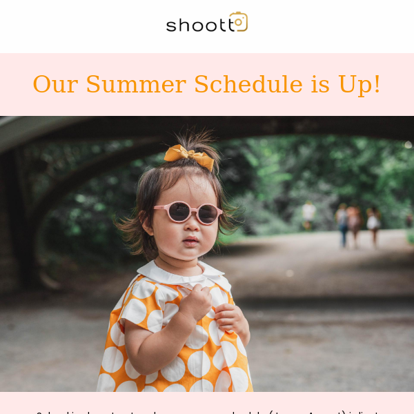 Book your free summer photo shoot ☀️