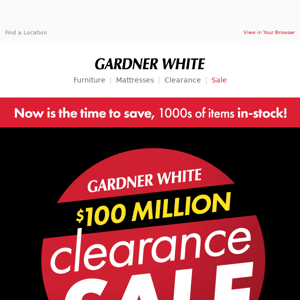 Open me for your special coupon, Gardner-White!