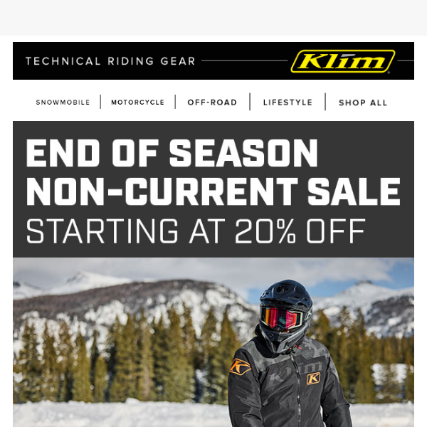 End of Season Non-Current Snow Sale!