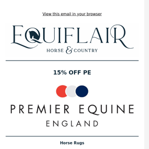 15% Off The Premier Equine Range