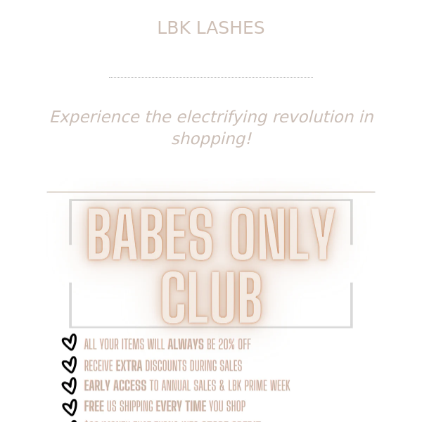 THE BABES ONLY CLUB an EXCLUSIVE EXPERIENCE is here