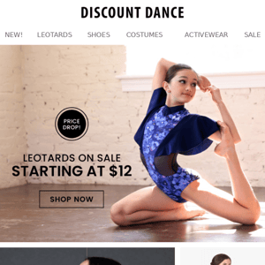 Price Drop: Leotards from $12!