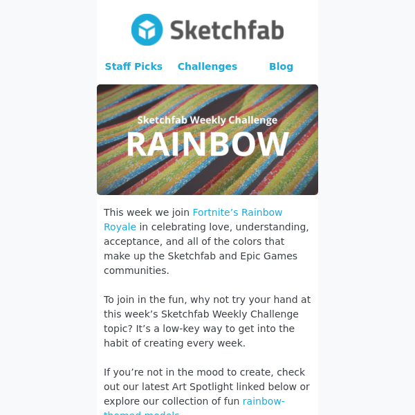 New Sketchfab Weekly Challenge topic 🌈