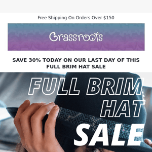 Summer Shade, Cool Savings - 30% OFF Full Brim Hats