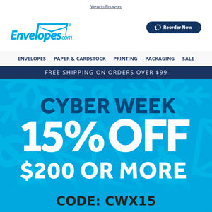 ENDS TOMORROW! Cyber week is going... going...