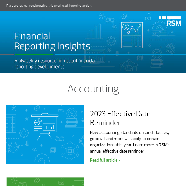 Financial Reporting Insights – Nov. 7, 2023