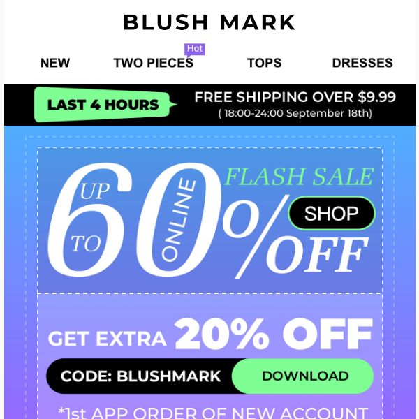 Blush Mark - Latest Emails, Sales & Deals