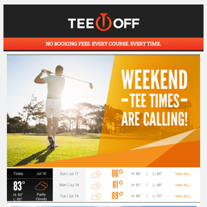 Your Weekend Tee Time is Calling 📞