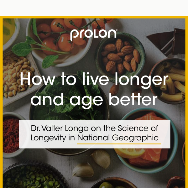 Dr. Longo featured in National Geographic