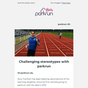 parkrun UK, read how Rory challenges stereotypes with parkrun ❤️