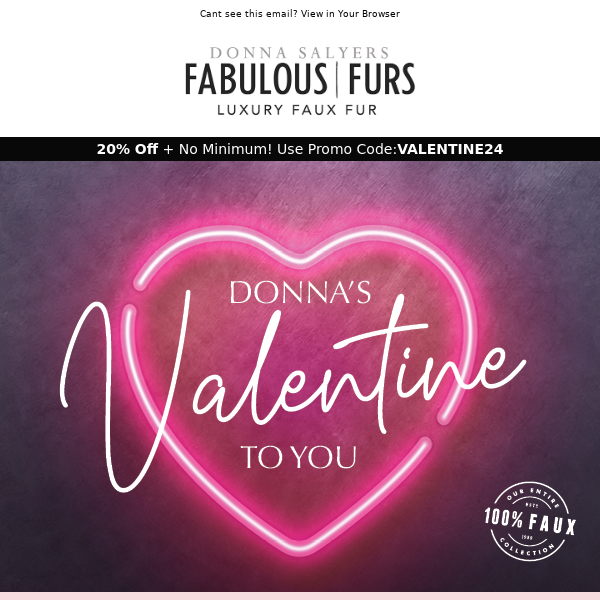 Donna's Valentine to You ❤️ 20% Off + No Minimum!