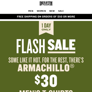 FLASH Sale - $30 Men’s Armachillo T-Shirts!