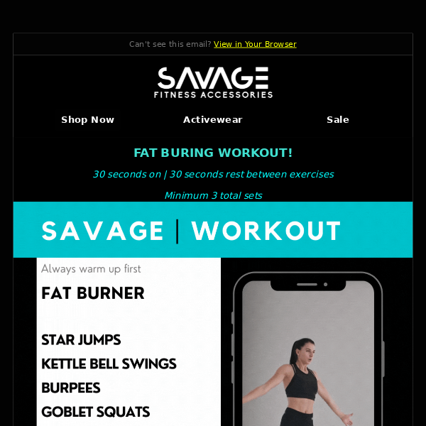 Monday Motivation // Are you Savage enough for our Fat Burning workout?