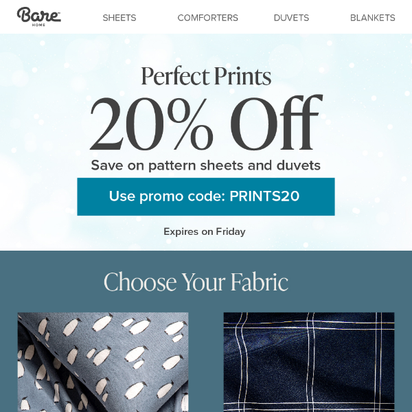 20% Off prints to chase away the winter blues