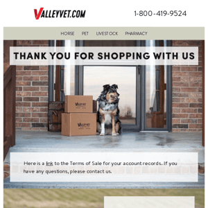 ValleyVet.com Terms of Sale Agreement