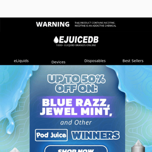 🤩 Blue Razz, Jewel Mint, and Other Pod Juice Winners on Sale