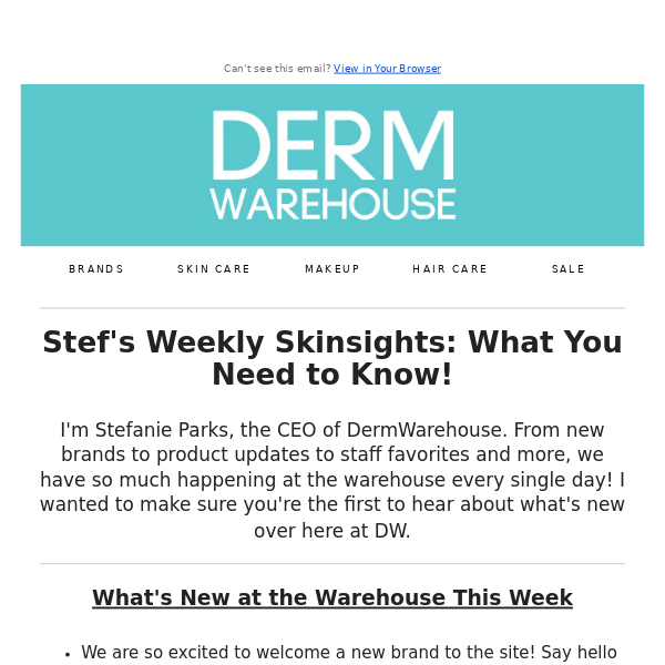 What's New at the Warehouse This Week