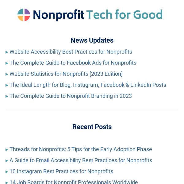 Website Accessibility Best Practices ▸ Facebook Ads for Nonprofits ▸ 30+ Website Statistics