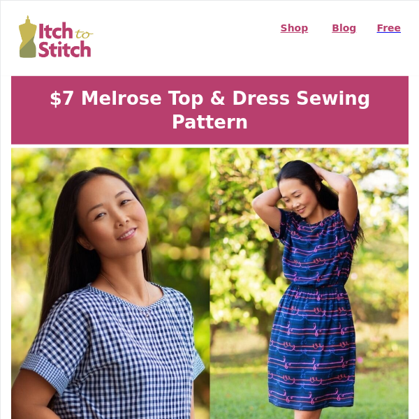 $7 Melrose Top & Dress Pattern 