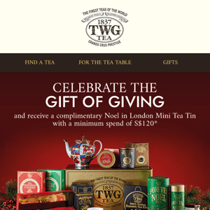 Celebrate the Gift of Giving with TWG Tea