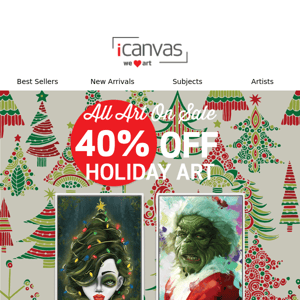 40% OFF All Holiday Art 🎄 Deck Your Halls!