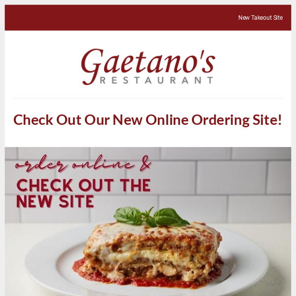 Check Out Our New Takeout Site! 🤩