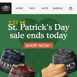 🥳 St. Patrick's Day sale is EXTENDED Clyde's Leather Company! 🥳