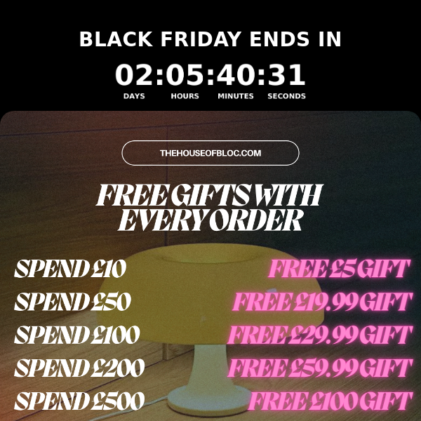 Up to 50% of your BACK in FREE gifts!