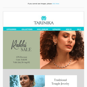 Tarinika's Rakhi Sale is Live | Get 15% Off |  Coupon Code Inside❤️