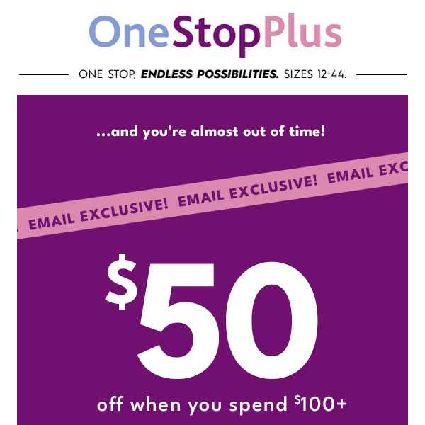 Want $100 off your order? Open for your code