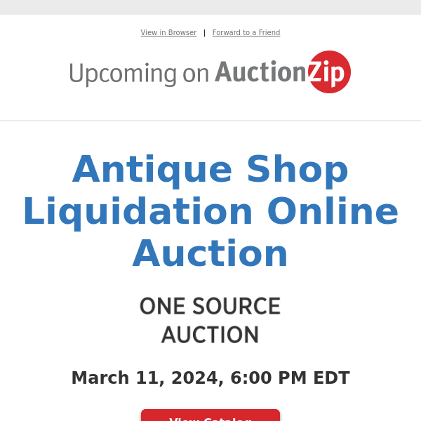 Antique Shop Liquidation Online Auction