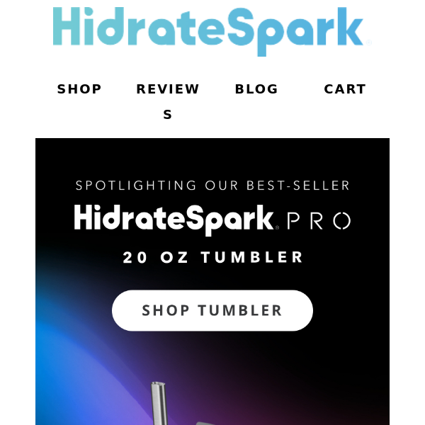 Meet our best-seller, the HidrateSpark PRO Tumbler 👋