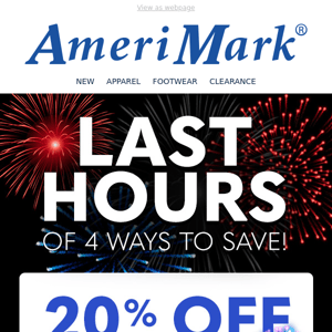 Hurry & SAVE!! 20% off + FREE SHIPPING ends at MIDNIGHT