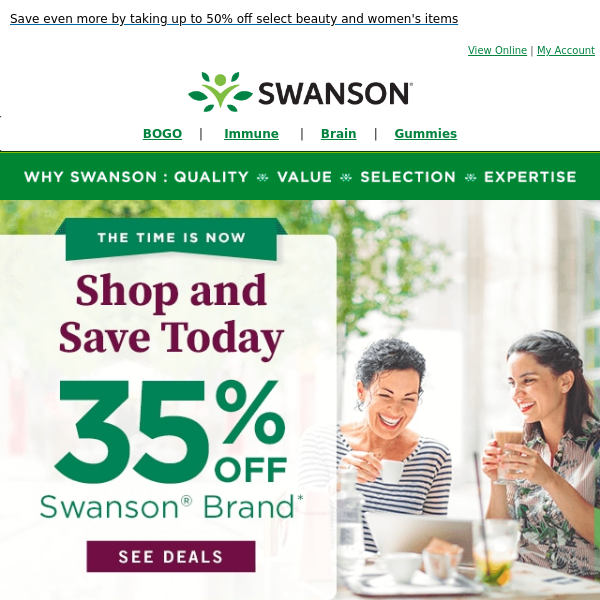 TGIF! Take 35% off Swanson® products