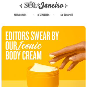 "Shoppers can't stop gushing over" our Brazilian Bum Bum Cream 💛